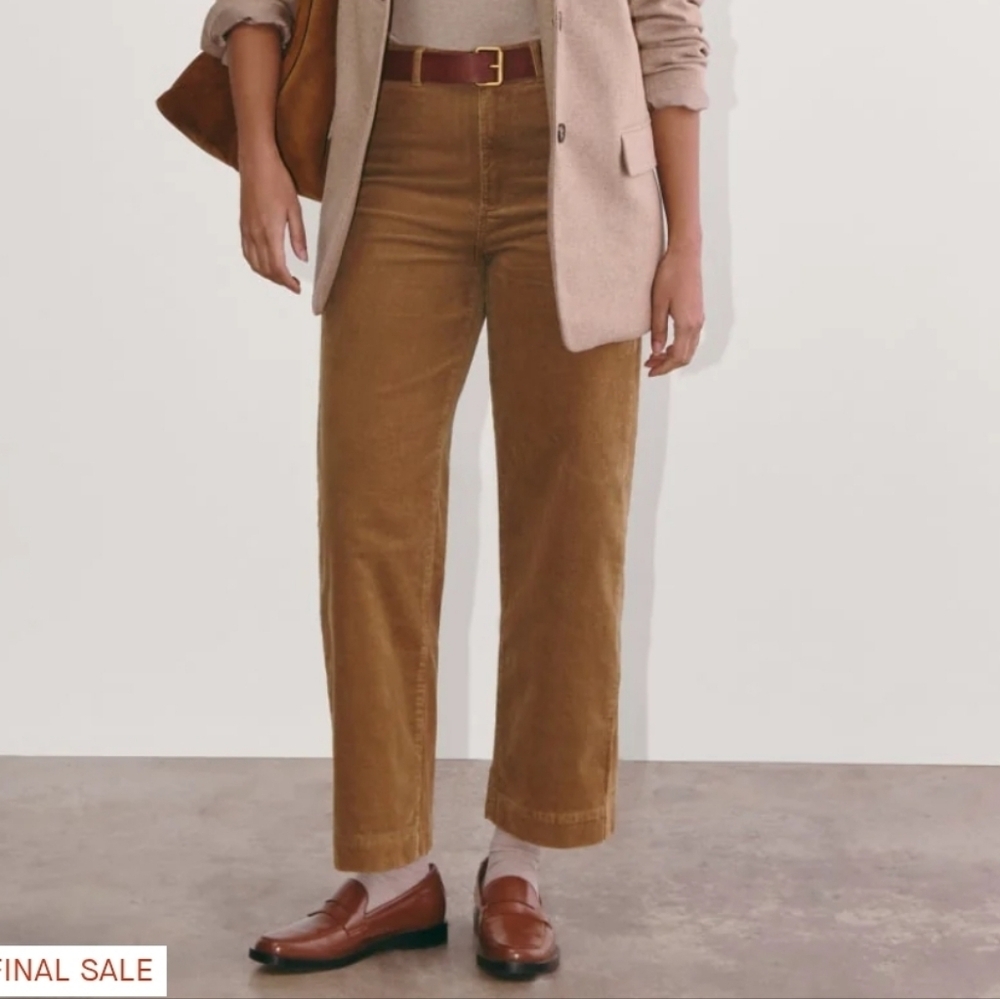 Everlane The Sailor Pant in Corduroy Toasted Coconut Brown Women's Size 4